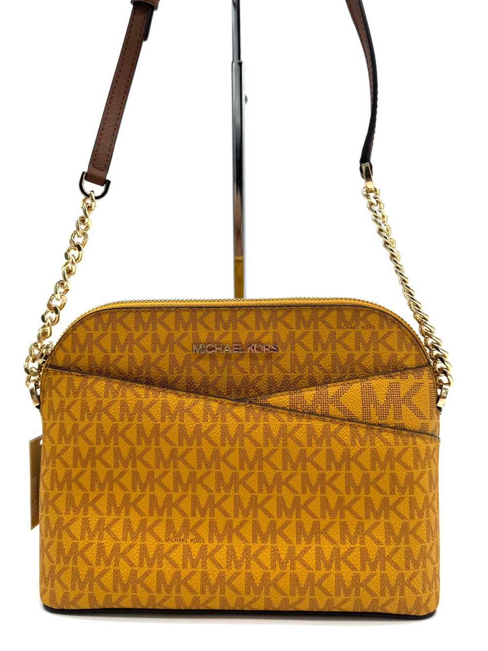 Michael Kors Medium Dome Jet Set Travel Xbody Bag - Marigold Multi
